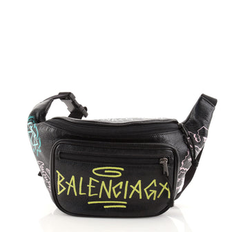 Balenciaga Graffiti Explorer Belt Bag Leather Medium
