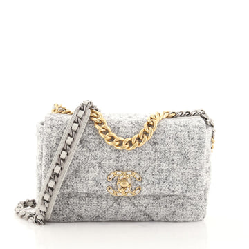 Chanel 19 Flap Bag Quilted Tweed Medium