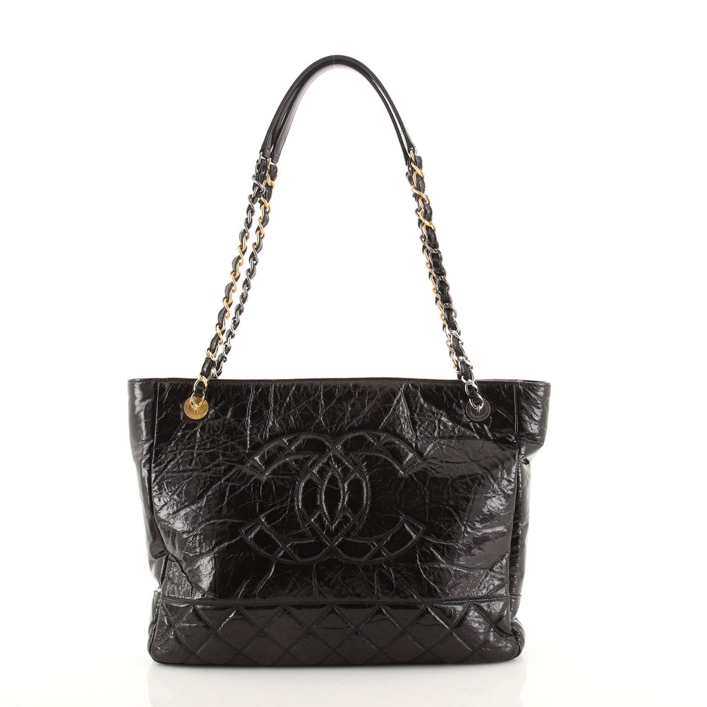 Chanel Paris-31 Rue Cambon Timeless CC Shopping Tote Quilted Shiny Aged  Calfskin Medium Black 9747437