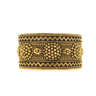 Chanel Vintage Cuff Bracelet Beadwork Metal
