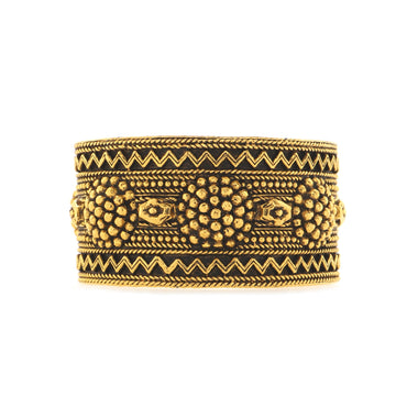 Chanel Vintage Cuff Bracelet Beadwork Metal