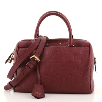 Louis Vuitton Speedy Bandouliere NM Handbag Monogram Empreinte Leather 25
