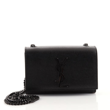 Saint Laurent Classic Monogram Crossbody Bag Grainy Leather Small