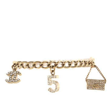 Chanel CC Charms Chain Bracelet Metal with Crystals