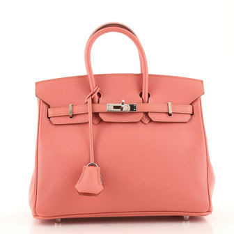 Hermes Birkin Handbag Pink Epsom with Palladium Hardware 25