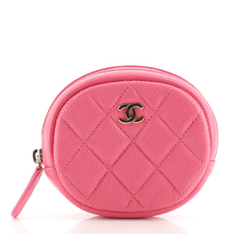 Chanel Classic Round Coin Purse Quilted Caviar