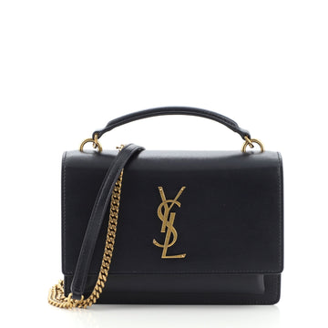 Saint Laurent Sunset Top Handle Chain Wallet Leather