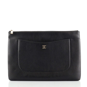 Chanel Neo Executive Clutch Grained Calfskin Large