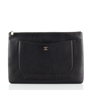 Chanel Neo Executive Clutch Grained Calfskin Large