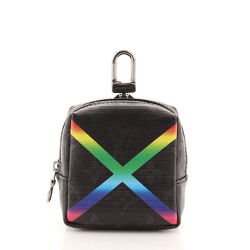 Louis Vuitton Box Pouch Bag Charm and Belt Charm Rainbow Monogram Eclipse Canvas