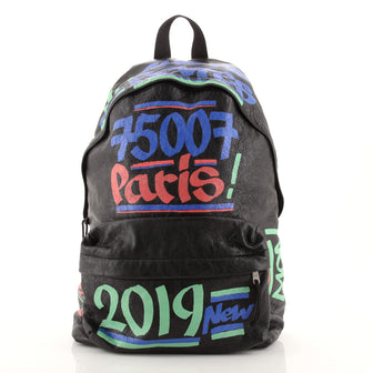 Balenciaga Explorer Graffiti Backpack Leather Large
