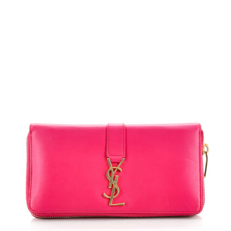 Saint Laurent Line Zip Wallet Leather Long
