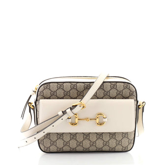 Gucci 1955 Horsebit Flap Pocket Camera Bag GG Coated Canvas Small