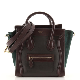 Celine Tricolor Luggage Bag Leather Nano