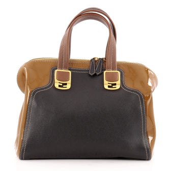 Fendi Chameleon Convertible Satchel Leather and Patent Small