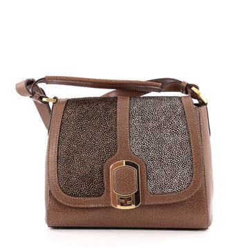 Fendi Anna Flap Bag Stingray and Leather