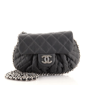 Chanel Chain Around Flap Bag Quilted Leather Small