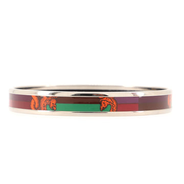 Hermes Bangle Bracelet Printed Enamel Narrow