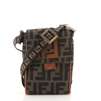Fendi Vintage Flap Crossbody Bag Zucca Canvas Mini