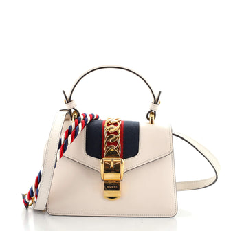 Gucci Sylvie Top Handle Bag Leather Mini
