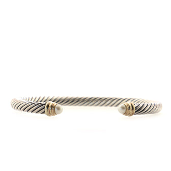 David Yurman Cable Classic Bracelet Sterling Silver with 14K Yellow Gold and Pearls 5mm