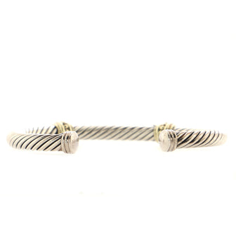 David Yurman Cable Classic Double Station Bracelet Sterling Silver with 14K Yellow Gold 5mm