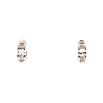 Tiffany & Co. Atlas Open Hoop Earrings 18K White Gold