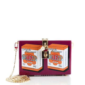 Dolce & Gabbana Box Clutch Painted Wood Small