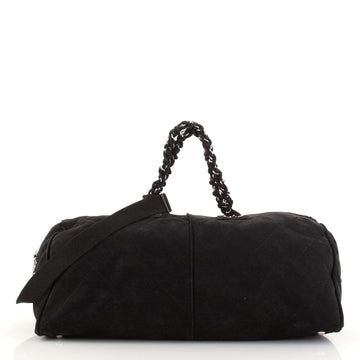 Chanel Ultimate Stitch Weekender Quilted Nubuck Large