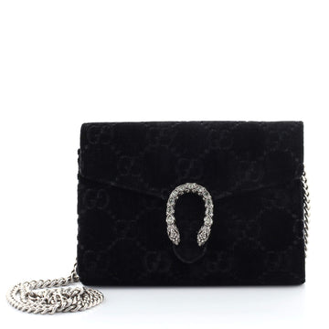 Gucci Dionysus Chain Wallet GG Velvet Small