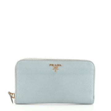Prada Zip Around Tab Wallet Saffiano Leather Long