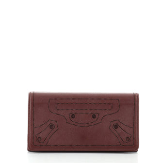 Balenciaga Blackout Flap Wallet Leather