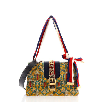 Gucci Sylvie Shoulder Bag Brocade Small