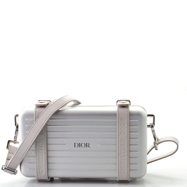 Christian Dior Dior x Rimowa Personal Clutch Aluminum Gray 977954
