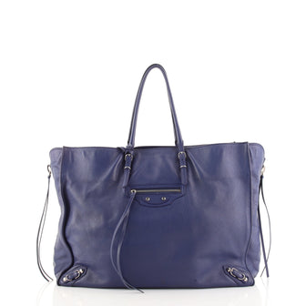 Balenciaga Papier A4 Zip Around Classic Studs Bag Leather Large