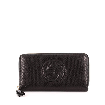 Gucci Soho Zip Around Wallet Python