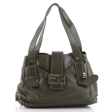 Fendi Compartment Shoulder Bag Leather Medium