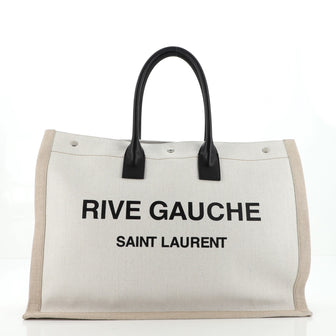 Saint Laurent Rive Gauche Shopper Tote Canvas Large