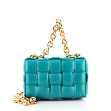 Bottega Veneta Cassette Chain Crossbody Bag Padded Maxi Intrecciato Leather