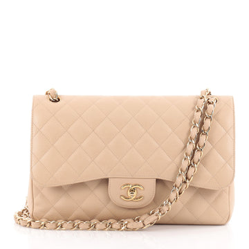 Chanel Classic Double Flap Quilted Caviar Jumbo