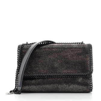 Stella McCartney Falabella Flap Crossbody Bag Shaggy Deer Small