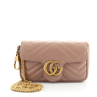 Gucci GG Marmont Flap Bag Matelasse Leather Super Mini