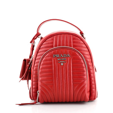 Prada Front Pocket Backpack Diagramme Quilted Leather Small