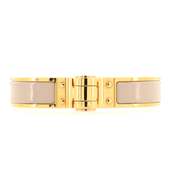 Hermes Charniere Uni Hinged Bracelet Metal and Enamel Narrow