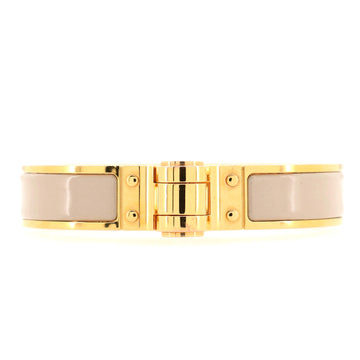 Hermes Charniere Uni Hinged Bracelet Metal and Enamel Narrow