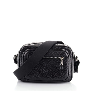 Burberry TB Camera Bag Monogram Embossed Leather Medium