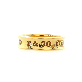 Tiffany & Co. 1837 Band Ring 18K Yellow Gold Narrow