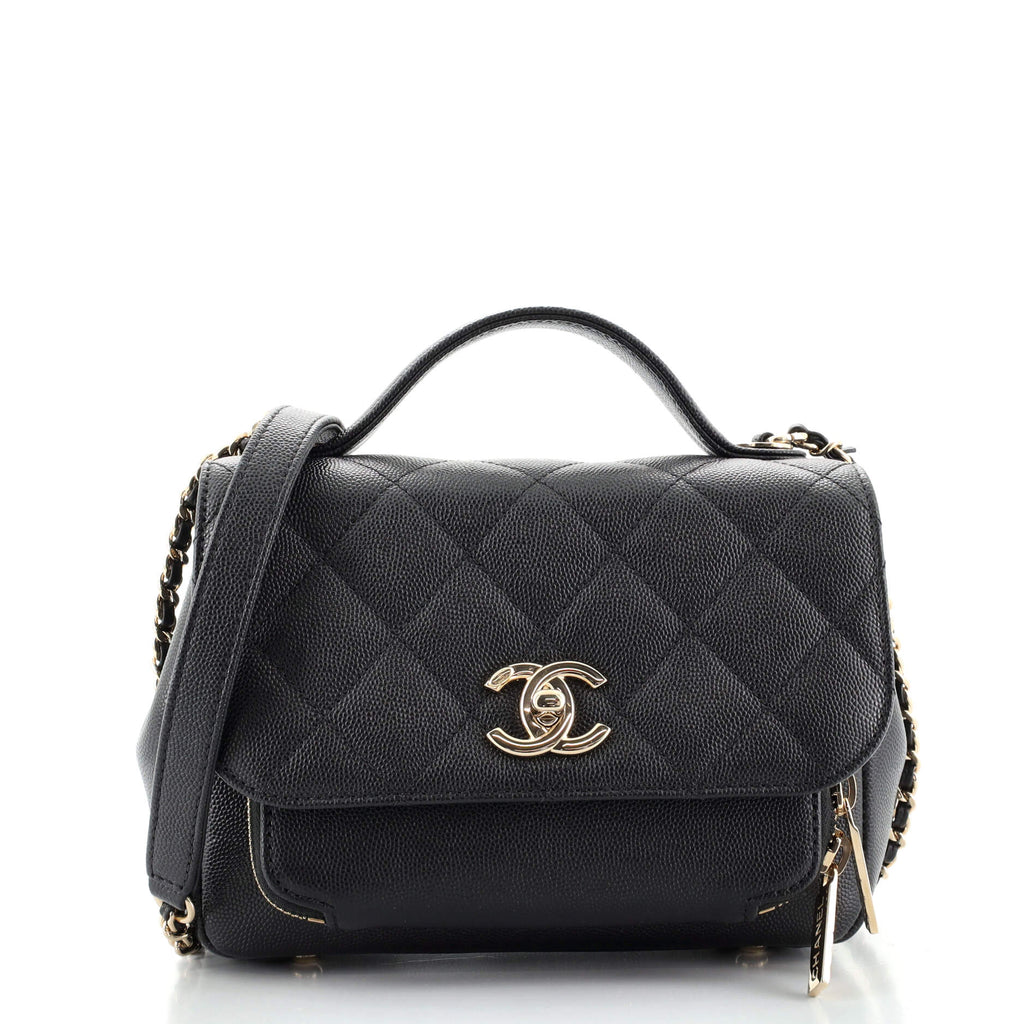 CHANEL Caviar Quilted Small Business Affinity Flap Grey 1242717