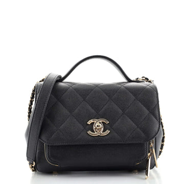 Chanel Business Affinity Flap Bag Quilted Caviar Small