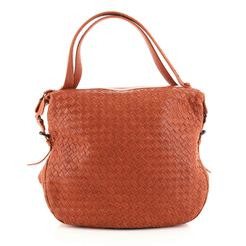 Bottega Veneta Belted Zip Top Handle Bag Intrecciato Nappa Large